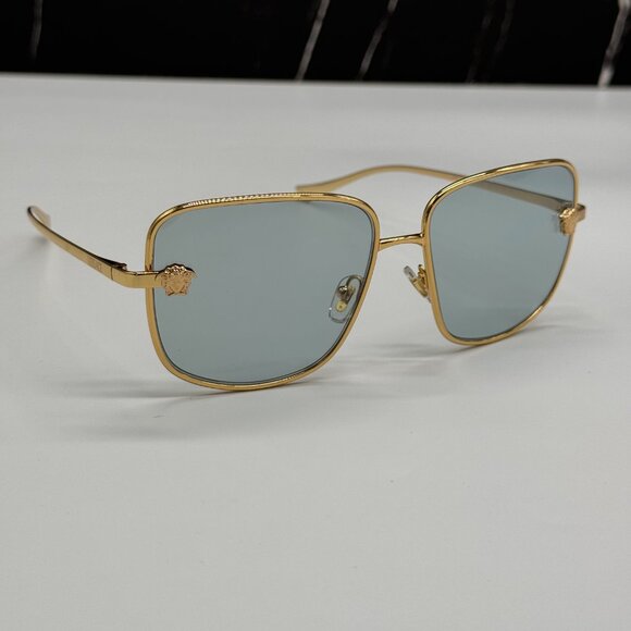 NEW VERSACE VE2282 1002/9C WOMEN SUNGLASSES GOLD/BLUE VE2282 10029C EYEWEAR main image 7